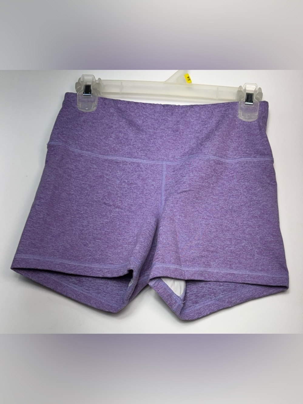 Fleo Power High Rise Workout Shorts Purple Heather 4" inseam Sz Medium